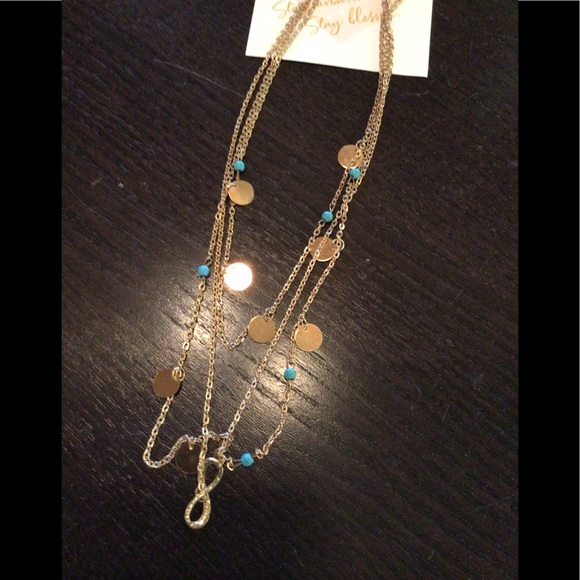 SALE!Infinity gold plated necklace - Picture 1 of 2